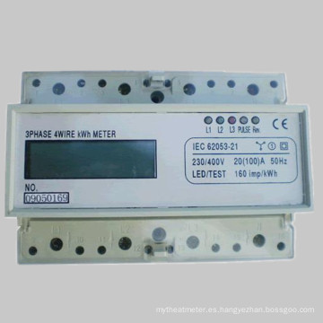 Medidor trifásico electrónico de la energía del DIN-Carril de la alta calidad